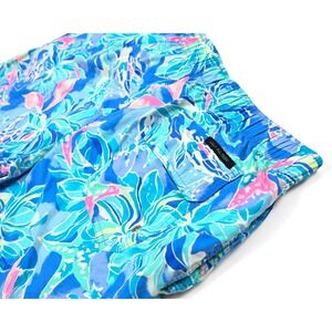 Lilly Pulitzer Shorts Mens XL Lined Swim Capri Trunks 6" Inseam Drawstring Beach